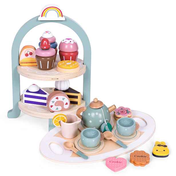 ECOTOYS Čajová souprava s cukrárnou CANDY vícebarevná