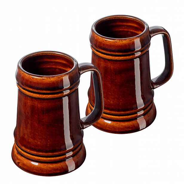 Pivní Sklenice Na Pivo 500 ml Keramika Kamionový 2ks