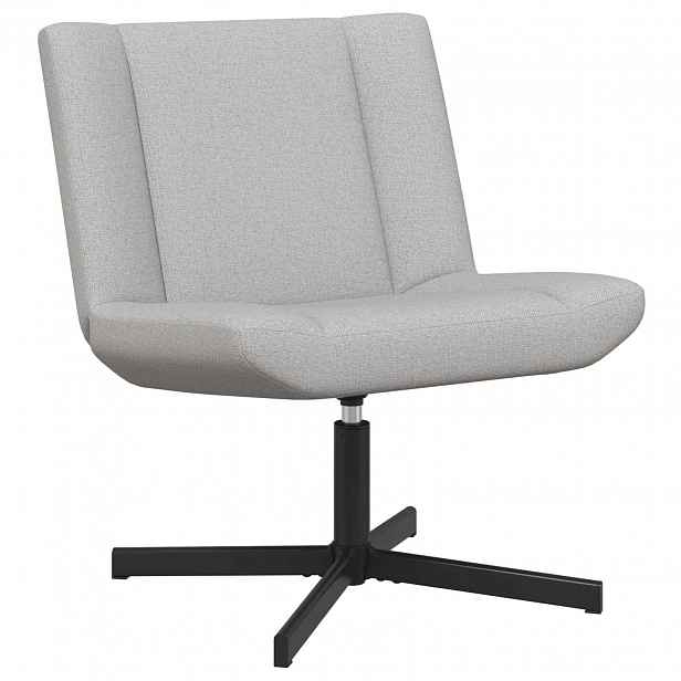 vidaXL Otočná židle Oblačno šedá 63 x 75 x 76 cm textil