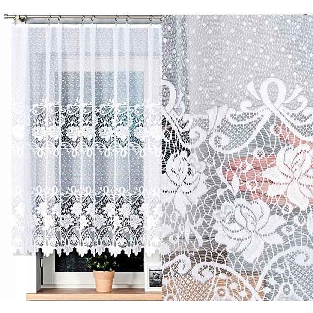 Záclona Demetria 400x140cm rovná (hotová) s lemem