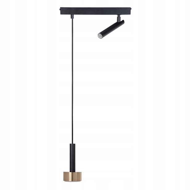 Závěsná lampa s reflektorem, moderní, černá, zlatá, do jídelny, 2 body Sigma