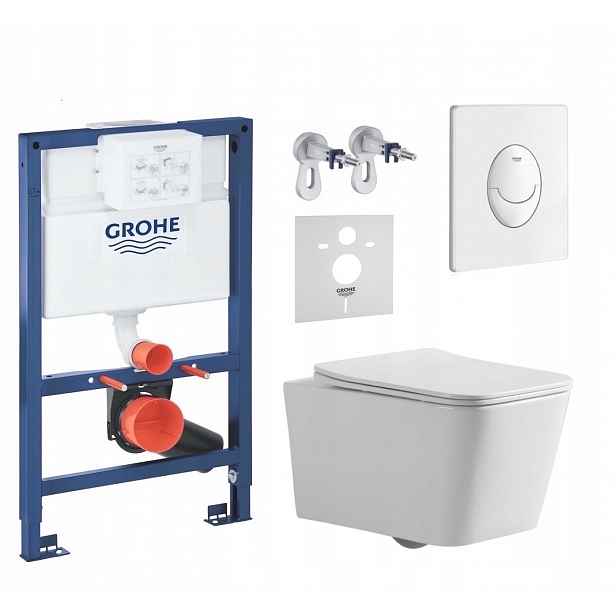 7v1 Wc Podomítkový Set Stelaz Grohe 820 mm Wc Mísa Tornado Tlačítko