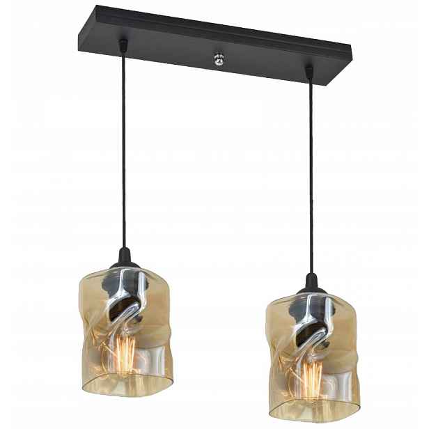 Černá a jantarová lampa Felis Candellux