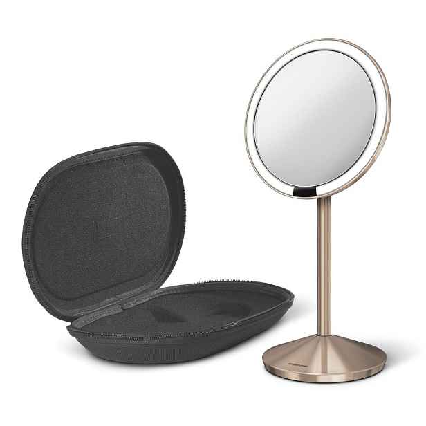 Kosmetické zvětšovací zrcadlo s osvětlením (10x) ø 12 cm Travel – simplehuman