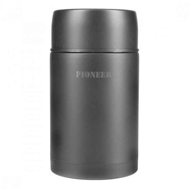 Tepelně izolační nádoba na polévku, nerez, 1 l, "Pioneer", černá - Gru