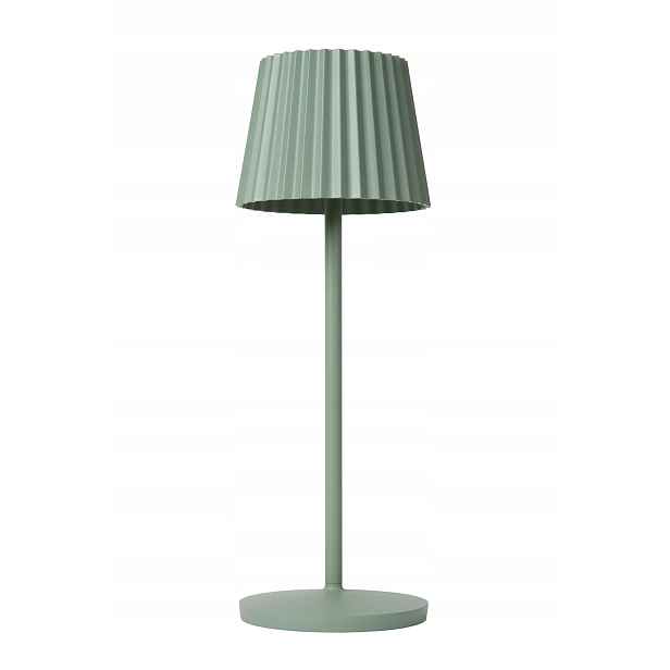 Venkovní akumulátorová Led stolní lampa ozdobná, zelená, 38 cm Lucide