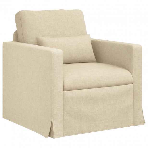 vidaXL Pohovka Krémová 78 x 78 x 80 cm textil