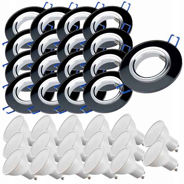 17x Skleněná Stropní Lampa Zapuštěná Do Stropu Křišťál Led Žárovky 1.5W