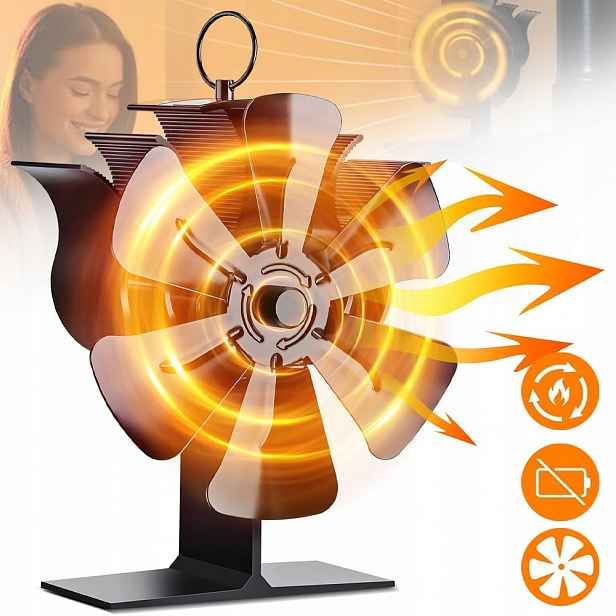 Teplovzdušný Krbový Ventilátor, Termoelektrický Ventilátor Bez Elektřiny