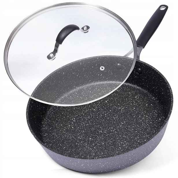 Granitová nepřilnavá pánev s víkem Stoner 28 cm
