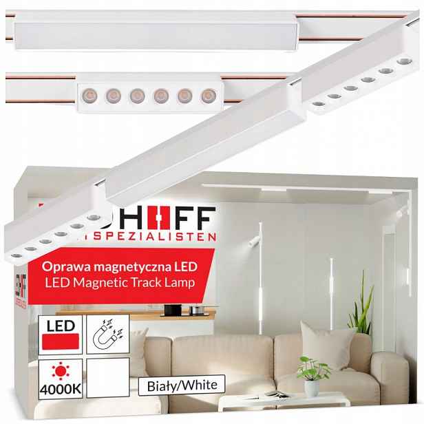 Magnetická lišta 1 m 3x reflektor Set Led lineární lampa Bílá reflektor
