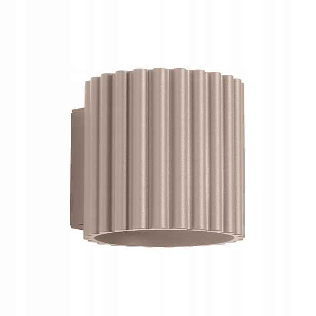 Nástěnné svítidlo Sollux taupe drážkovaná tuba 10 cm nahoru dolů 1xG9 10W Aura