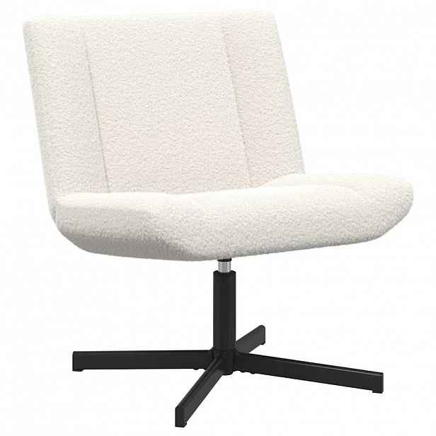 vidaXL Otočná židle Krémová 63 x 75 x 76 cm Ovčí kůže