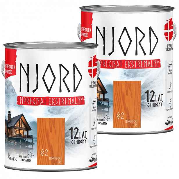 Njord Extrémní Impregnát Na Dřevo 10L Severský Cis Set 2x5L