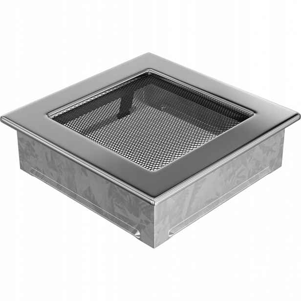 Ventilační krbová mřížka niklovaná 17x17