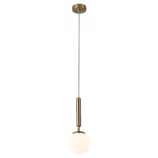 Závěsné svítidlo koule bílá E14 1x9W zlatá barva 5352 Divina Rabalux