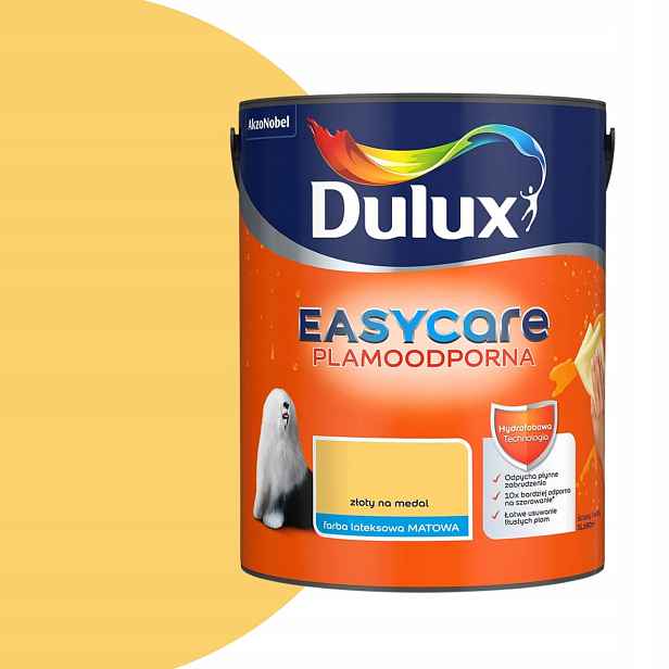 Dulux EasyCare Barva odolná vůči skvrnám 5L Zlatá na medaili