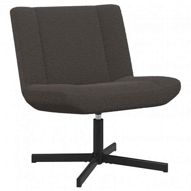 vidaXL Otočná židle Tmavě šedá 63 x 75 x 76 cm Ovčí kůže