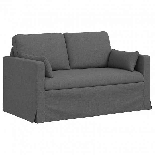vidaXL Pohovka Tmavě šedá 139 x 78 x 80 cm textil