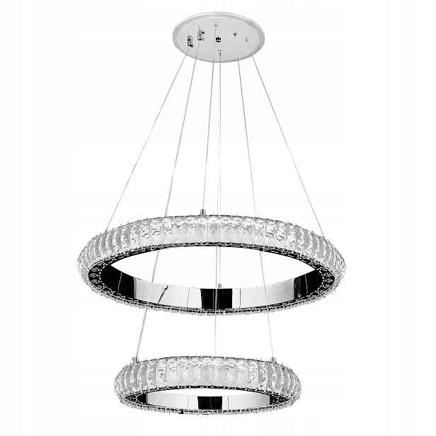 Závěsná Led lampa Glamour křišťálová chrom stříbrná chromovaná Toolight