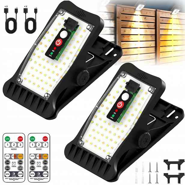 Led Lampa Solární Senzor Pohybu Voděodolná, 3 Teploty Barev