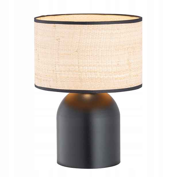 noční stolní lampa černá krémová s stínítkem do ložnice obývacího pokoje Emibig