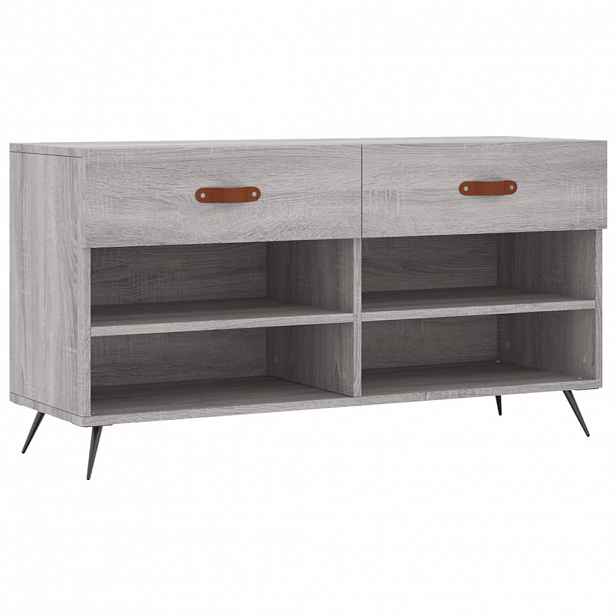 vidaXL Botník šedý sonoma 102 x 35 x 55 cm kompozitní dřevo