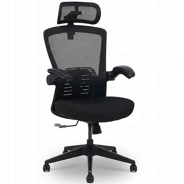 Ergonomické otočné kancelářské křeslo Flexispot, černá barva