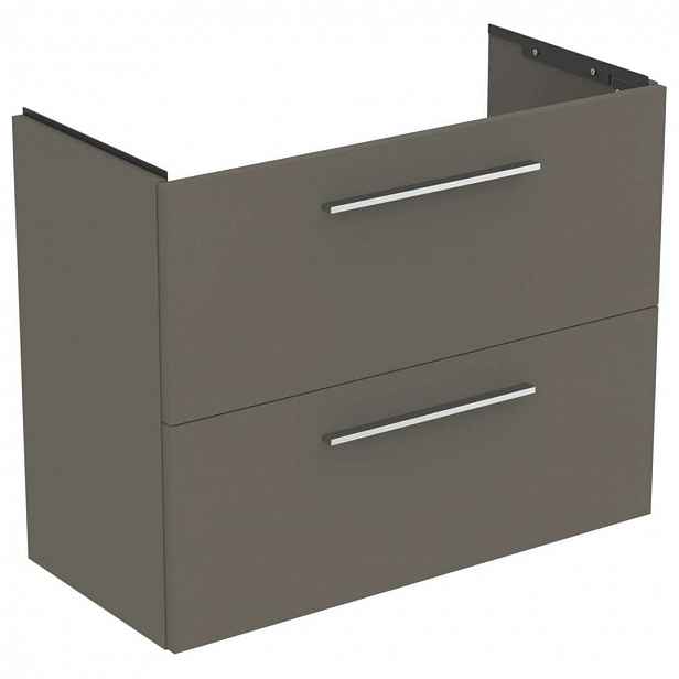 Ideal Standard i.Life S - Skříňka pod umyvadlo, 80x38x63 cm, 2 zásuvky, šedý matný křemen T5295NG