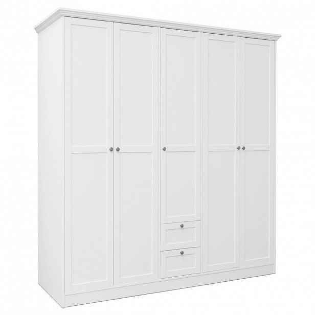 P & B ŠATNÍ SKŘÍŇ S OTOČNÝMI DVEŘMI, bílá, 190/200/67 cm
