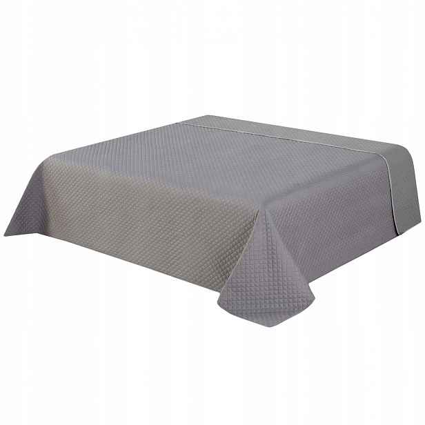 Přehoz 220x240 na postel prošívaný jednobarevný 7082 velvet šedý1