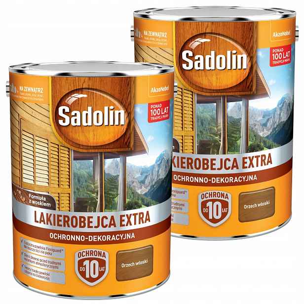 Sadolin Extra Lakobejca 10L Vlašský Ořech Set 2x5L