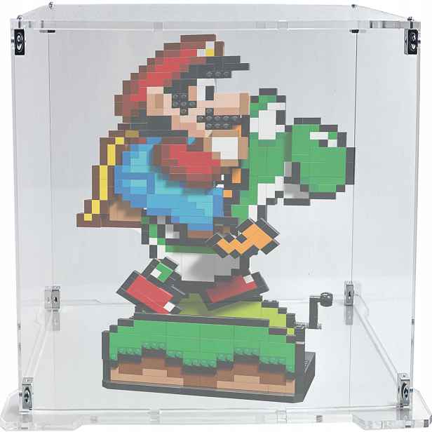 Vitrína s podstavcem pro sadu Lego 71438 Mario World: Mario a Yoshi