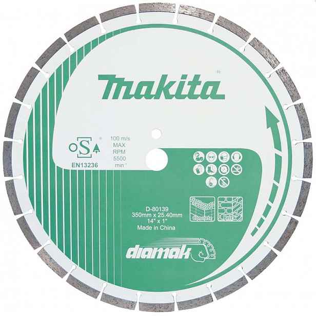 Makita - Diamantový řezný kotouč na beton 350x25,4 mm D-80139