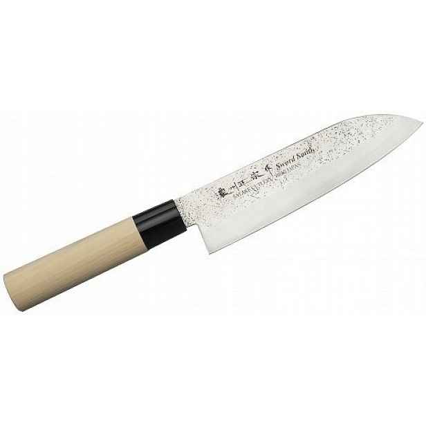 Nůž Santoku Satake Nashiji Natural 17 cm univerzální šéfkuchařský ocel