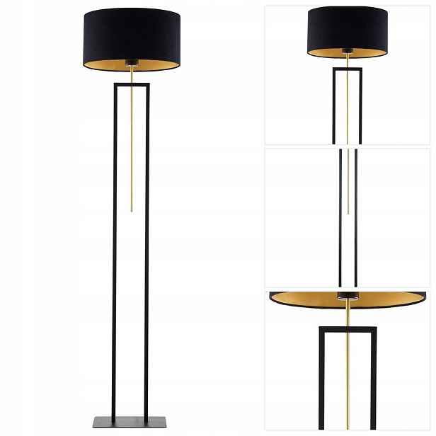 Podlahová černá elegantní forma v obývacím pokoji pro čtení Sigma Lighting