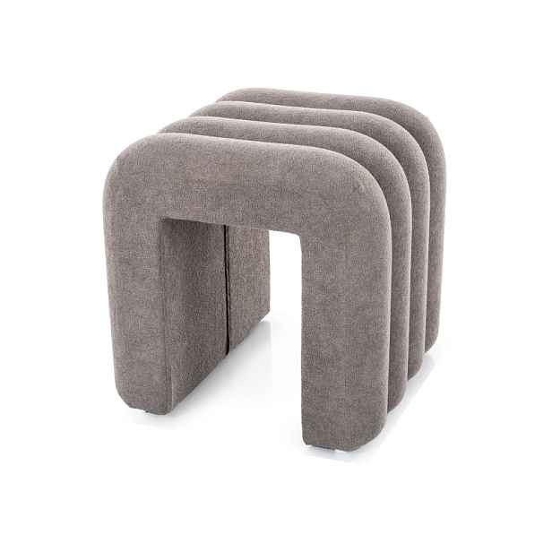 Šedý designový taburet TICA