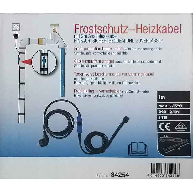 Topný Kabel 1 m termostatem 17 W