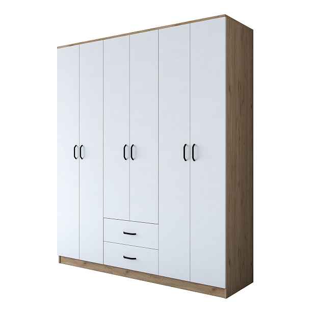 Kalune Design Šatní skříň BA 113 180 cm ořech/bílá