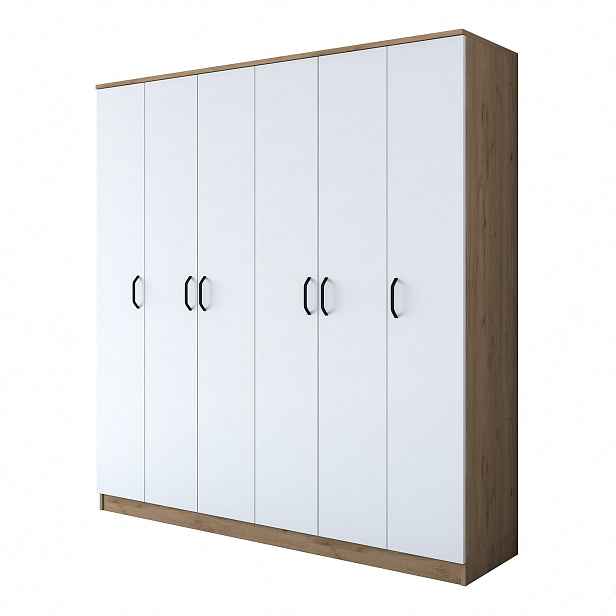 Kalune Design Šatní skříň BA 114 180 cm ořech/bílá