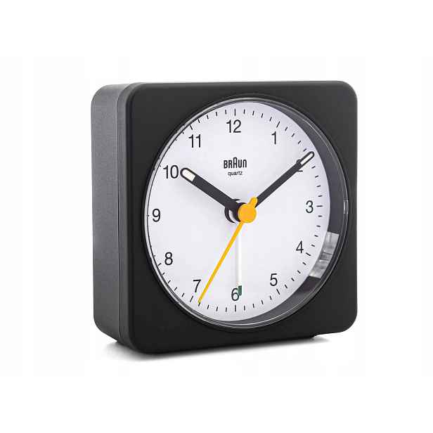 Klasický Budík Braun BC03BW, Alarm, Podsvícení