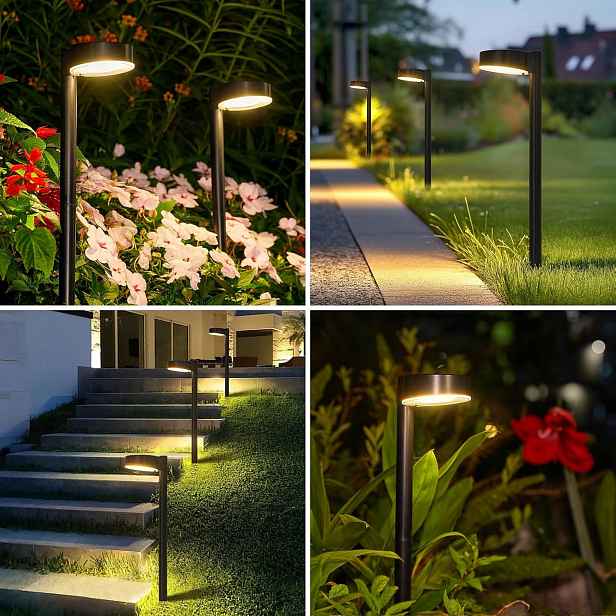Solární Zahradní Lampa Led 12 Diod – 8 Kusů
