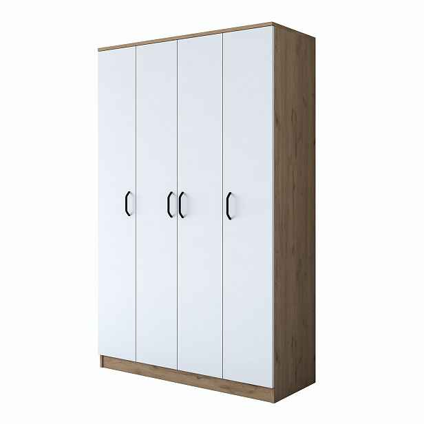 Kalune Design Šatní skříň BA 116 120 cm ořech/bílá