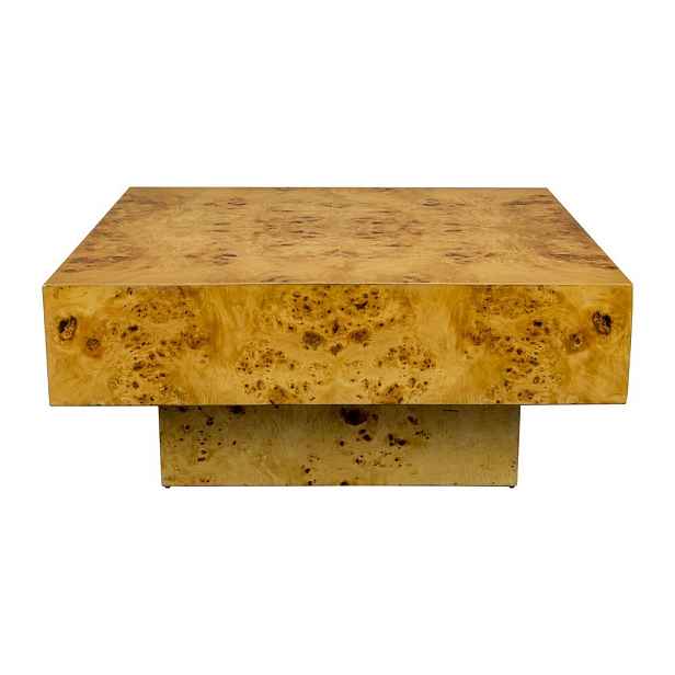 Konferenční stolek v dekoru ořechu v přírodní barvě 90x90 cm Quinn – Dutchbone