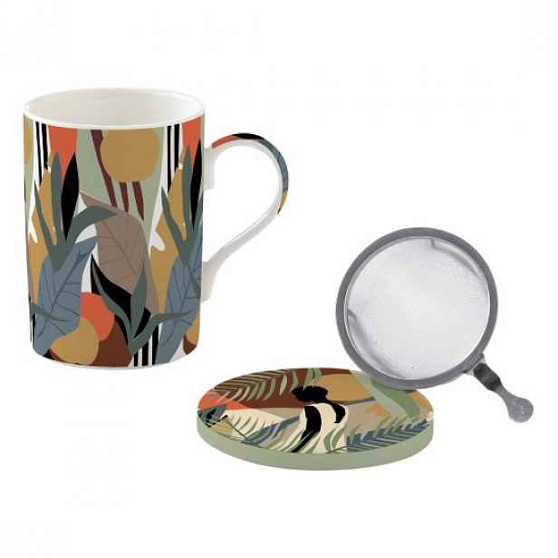 Porcelánový hrnek, 350 ml, s víčkem a infuzérem, Kilimanjaro - Easy Li