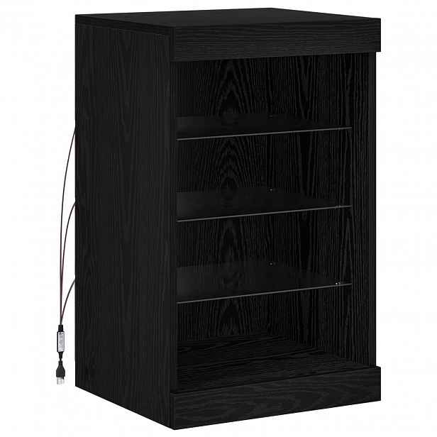 vidaXL LED komoda Černý dub 41 x 37 x 67 cm Kompozitní dřevo