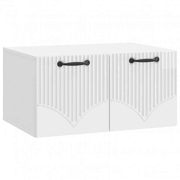 vidaXL Nástěnná TV skříň Bílá s vysokým leskem 59,5 x 41 x 30 cm
