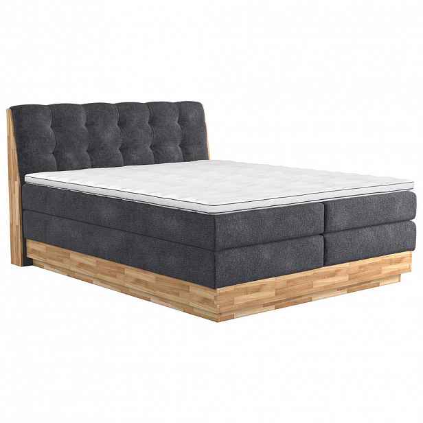 POSTEL BOXSPRING, 200/200 cm, antracitová