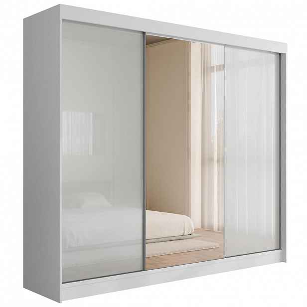 ALTDECOR ŠATNÍ SKŘÍŇ VESLI – 250 cm – bílá