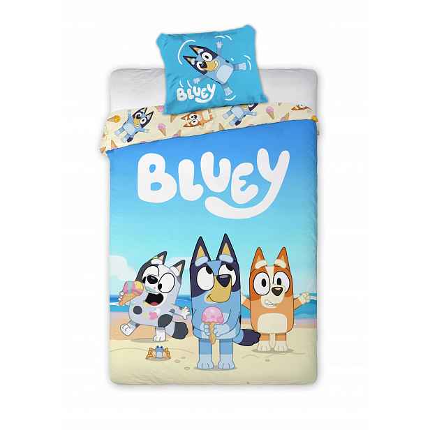 Dětské Povlečení 140x200 Pejsek Bluey Bandit Bingo Chilli 08